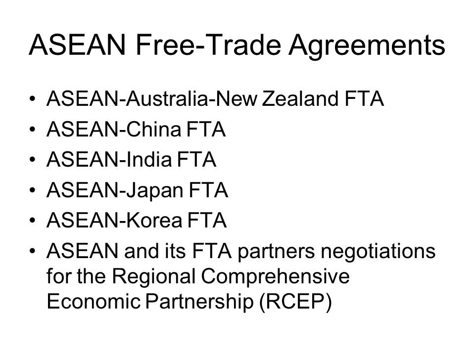 Asean free trade agreement